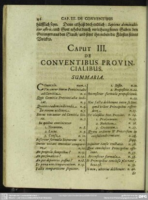 Caput III. De Conventibus Provincialibus