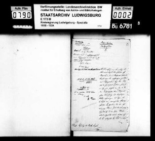 Polizeisachen, öffentliche Sicherheit und Ordnung, Oberamt Backnang