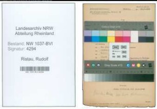 Entnazifizierung Rudolf Ristau , geb. 12.12.1894 (Fahrlehrer)