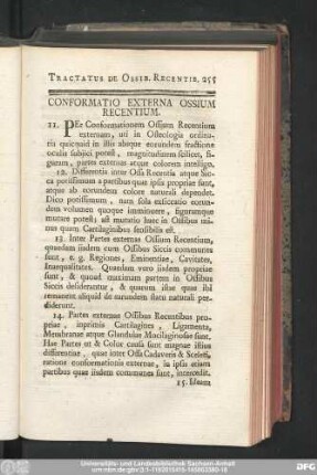 Conformatio Externa Ossium Recentium.