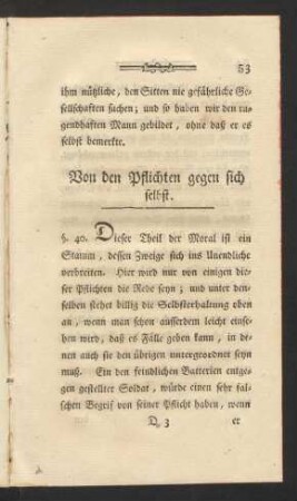 Von den Pflichten gegen sich selbst