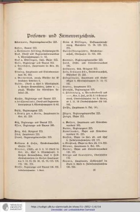 Personen und Firmenverzeichnis