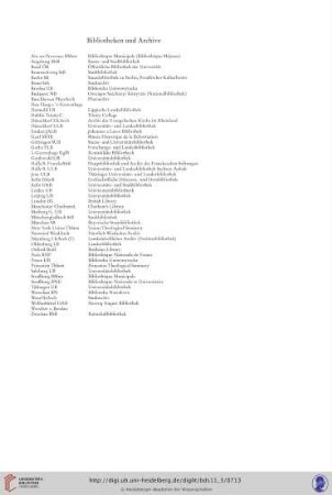 Bibliotheken und Archive