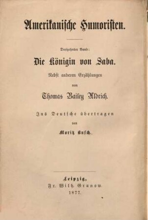 Die Königin von Saba nebst anderen Erzählungen