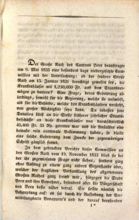 Beiträge zur Geschichte der Ausscheidung des Stadtgutes von Bern dem Staatsgute in den Jahren 1798 - 1804