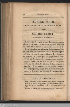 Troisiéme partie. Des grosses pièces de fonds