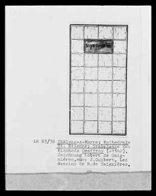 Châlons-sur-Marne, Kathedrale, Grabplatte des Bischofs Geoffroy (gestorben 1142)
