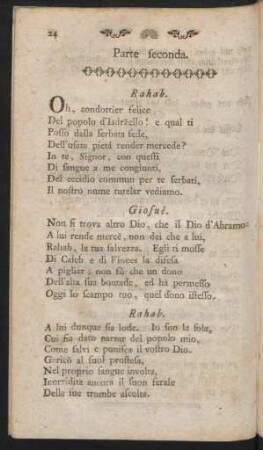 Parte seconda = Zweyter Theil