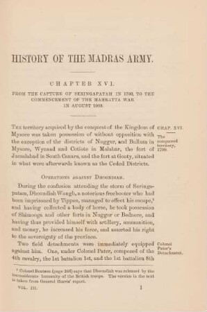 Chapter XVI. From the capture of Seringapatam in 1799, ...