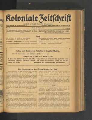 Leben und Treiben der Ansiedler in Deutsch-Ostafrika.