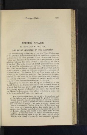 Foreign Affairs
