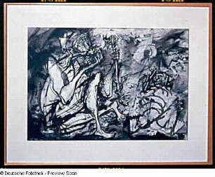 Don Chisciotte pensieroso e Sancho Pancia sdraiato (Don Quichotte nachdenklich und Sancho Pansa liegend)