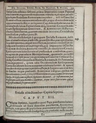 Caput XIII. Satisfit obiectionibus Capitis Septimi.