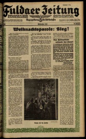 Ausgabe vom Dienstag, den 24. Dezember 1940.