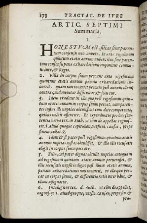 Artic. Septimi [De Filia Inuitis Parentibus nubente, aut in corpus suum peccante.]