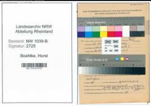 Entnazifizierung Horst Boehlke , geb. 08.02.1914 (Lehrer)