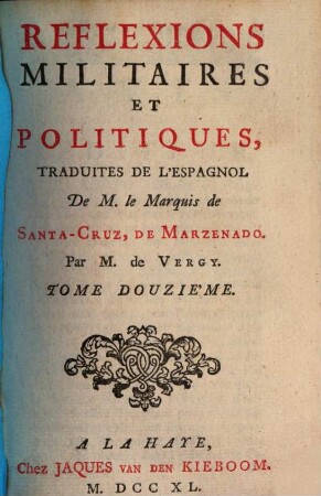 Reflexions Militaires Et Politiques, 12
