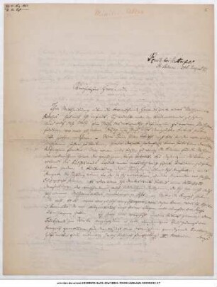 Brief von Reinhold Grundemann an August Petermann an Justus Perthes' Geographische Anstalt  : Pouch, 20.08.1862