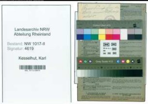 Entnazifizierung Karl Kesselhut , geb. 20.08.1912 (Schlosser)