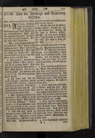 XVIII. Von der Vorsorge und Regierung Gottes.