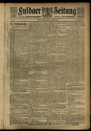 Zweite Ausgabe vom Freitag, den 26. Januar 1912.