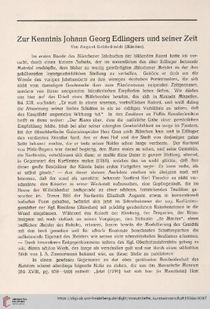 1: Zur Kenntnis Johann Georg Edlingers und seiner Zeit