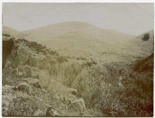 Westhügel von […?] und Tal des Jabbok von Westen