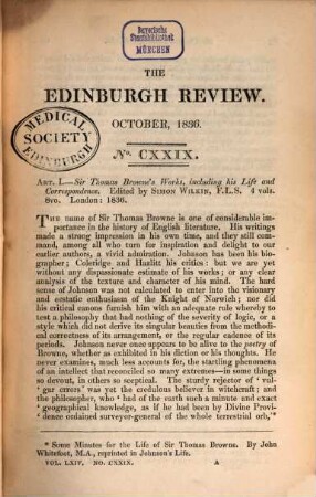 The Edinburgh review, or critical journal, 64. 1836/37 (1837)