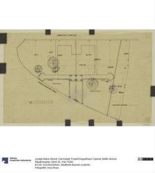 Darmstadt, Projekt Doppelhaus Cabinet, fünfte Version, Situationsplan