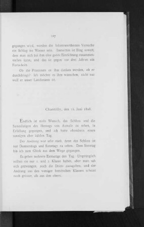 Chantilly, den 16. Juni 1898