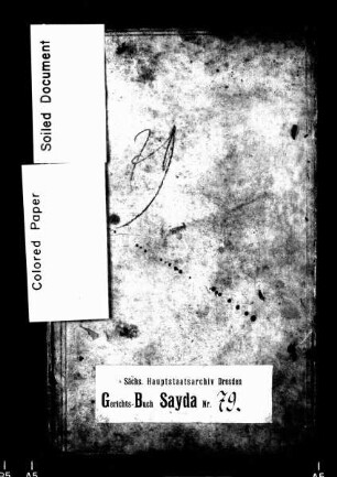 Kaufbuch von Dittmannsdorf (bei Sayda), Reukersdorf und Schönfeld (bei Olbernhau)