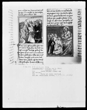 Auszüge aus der Bibel, und Marienleben — Moses schlägt Wasser aus dem Felsen