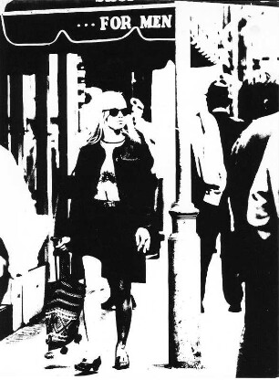 Experimentelle Fotografie von Germin. London 1966 Carnabystreet. Bildbearbeitung mit Solarisation