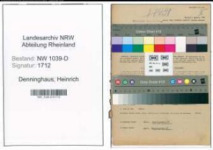 Entnazifizierung Heinrich Denninghaus , geb. 29.04.1891 (Angestellter)