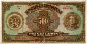 Geldschein, 500 Koruna, 6.10.1923