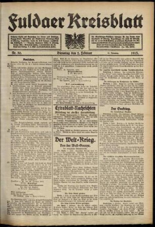 Ausgabe vom Dienstag, den 02. Februar 1915.