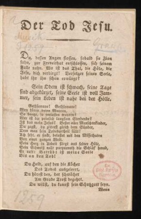 Der Tod Jesu