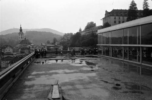Baden-Baden: Neues Kurmittelhaus, im Bau: Schwimmbad, Dachterrasse vor dem Schwimmbad