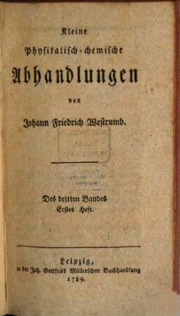 Kleine physikalisch-chemische Abhandlungen, 3,1