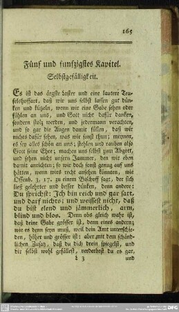 Fünf und funfzigstes Kapitel. Selbstgefälligkeit