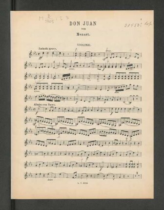 Don Juan von Mozart. Violine.