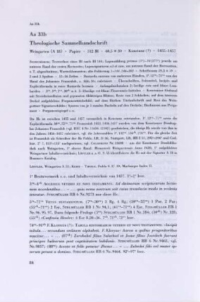 Aa 33b. Theologische Sammelhandschrift
