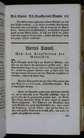Viertes Kapitel. Von den Krankheiten der Ganaschen. - Fünftes Kapitel. Von den Krankheiten des Halses.