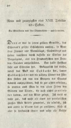 Neun und zwanzigster oder XXII. Trinitatis-Sektor