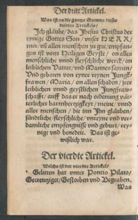 Der vierdte Artickel.
