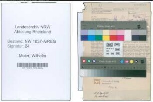 Entnazifizierung Wilhelm Meier , geb. 00.00.0000 (Vermessungsrat)
