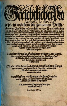 Gerichtliche Proceß