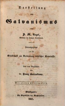 Darstellung des Galvanismus