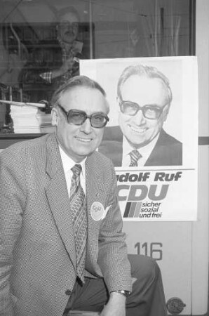 Karlsruher CDU-Kandidaten für die Bundestagswahl 1980 Handwerkskammerpräsident Rudolf Ruf