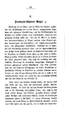 Provinzial-Schulrat Wetzel ű